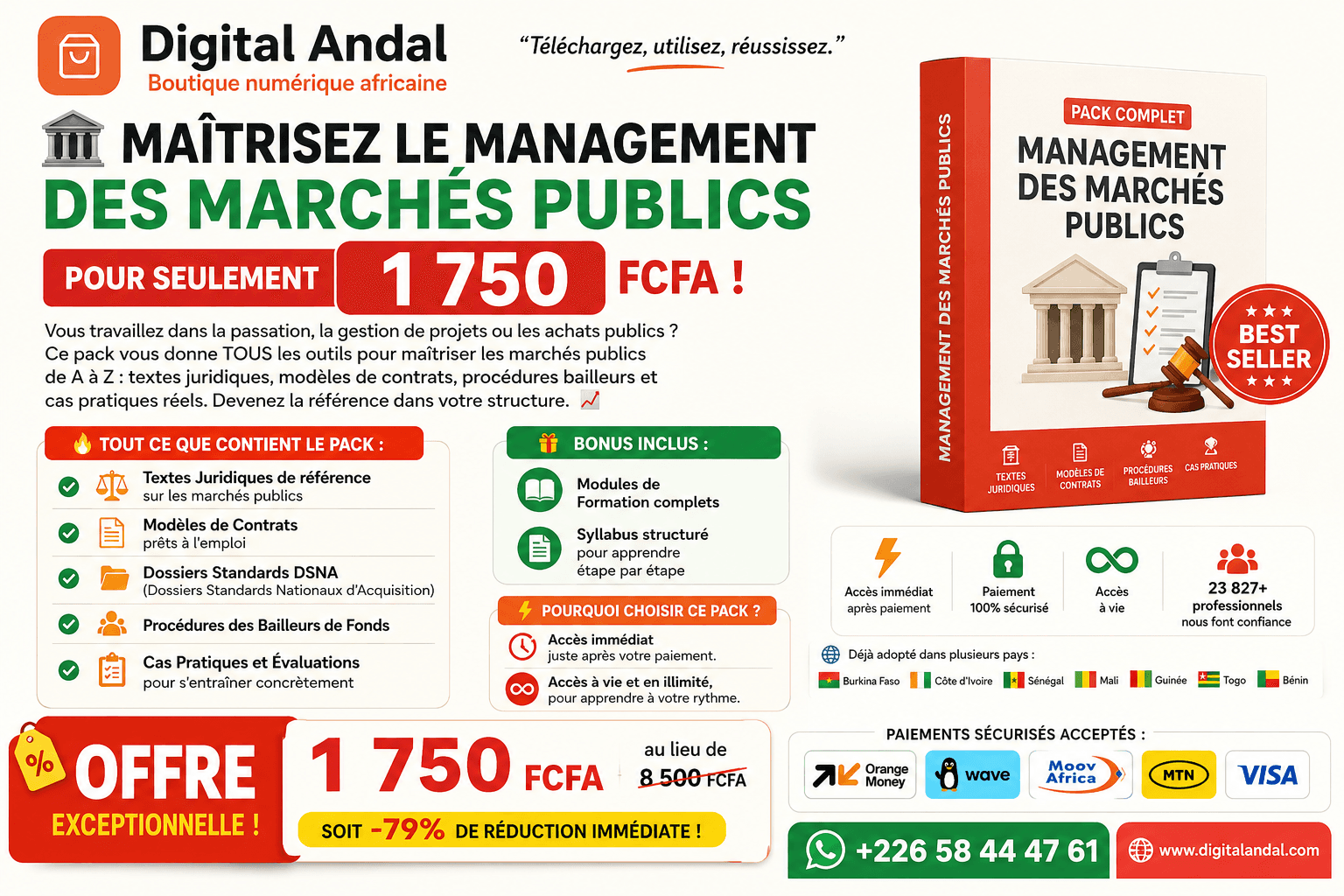 Marchés Publics : de la théorie à la pratique, tout en un seul pack.